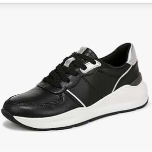 Naturalizer Blossom Black 7 WIDE Black and Silver Women's Sneaker-NWT